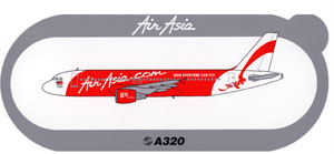 AirAsia Sticker Airbus A320