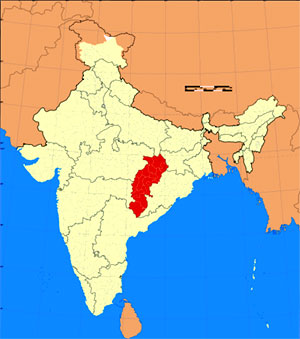 Chhattisgarh Map, India