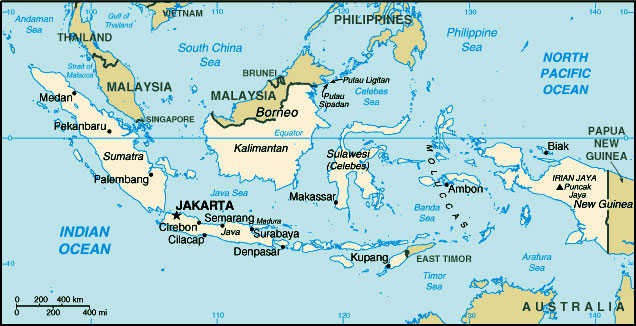 indonesia balikpapan. Map of Indonesia