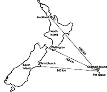 Air Chathams Flight Route Map