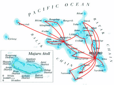 Air Marshall Islands Flight Route Map