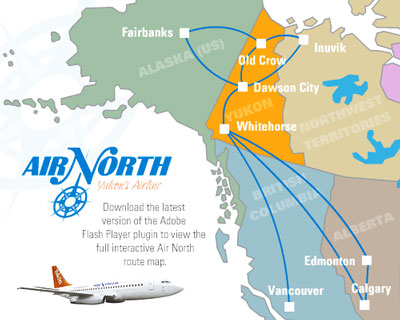 Air North Flight Route Map