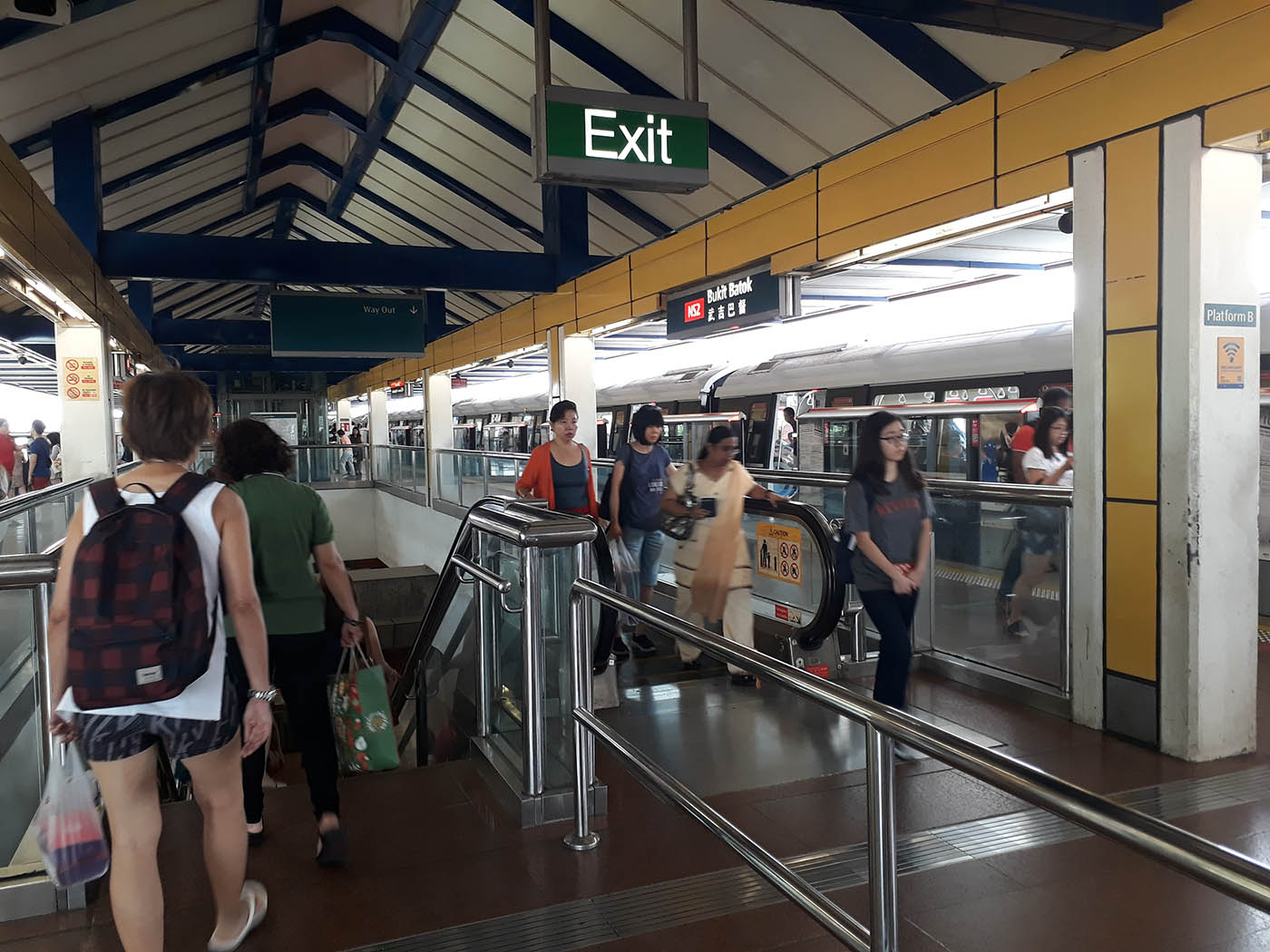 Bukit Batok MRT Station - - Platforms and Escalators