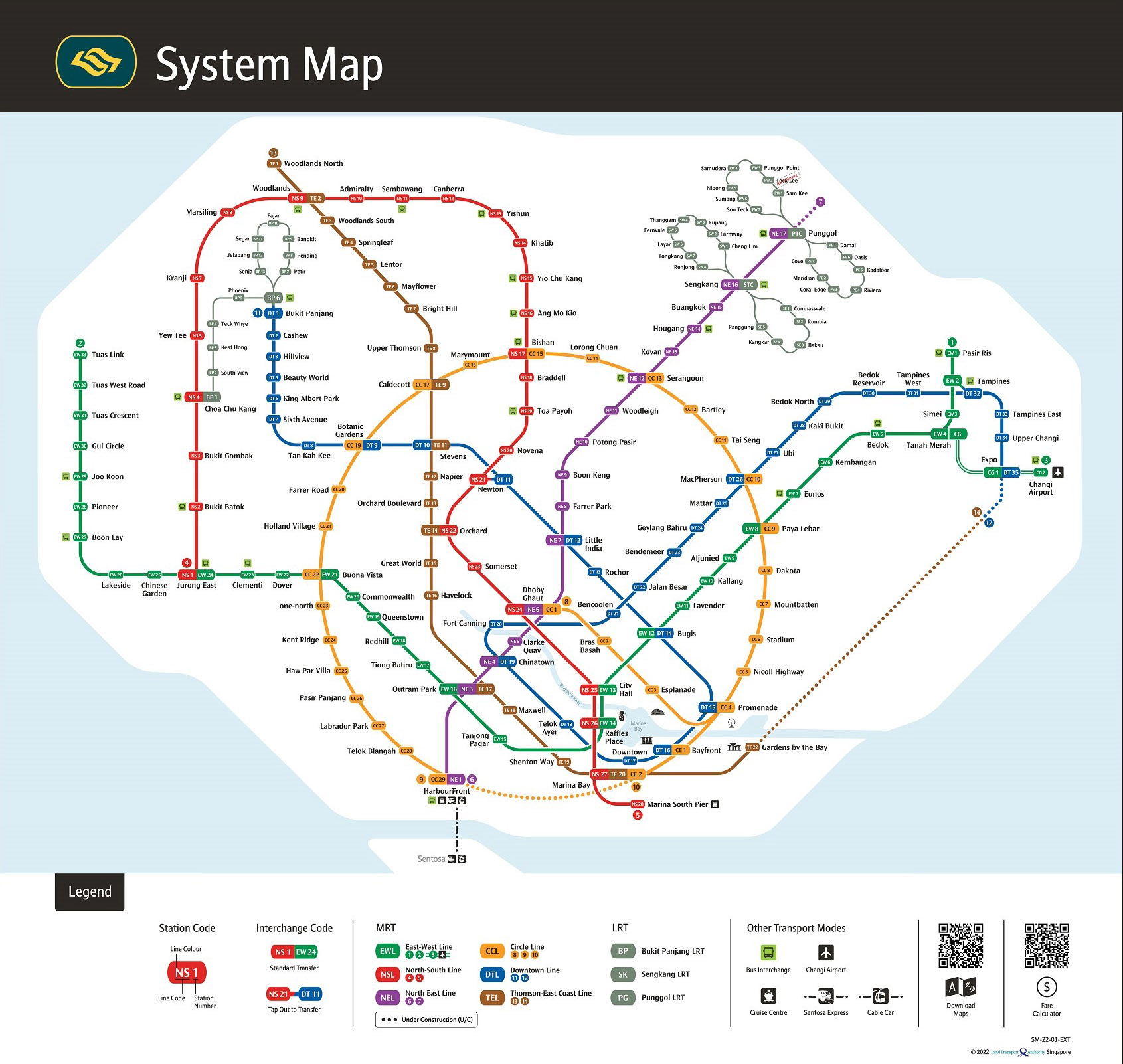 Singapore Latest MRT Map