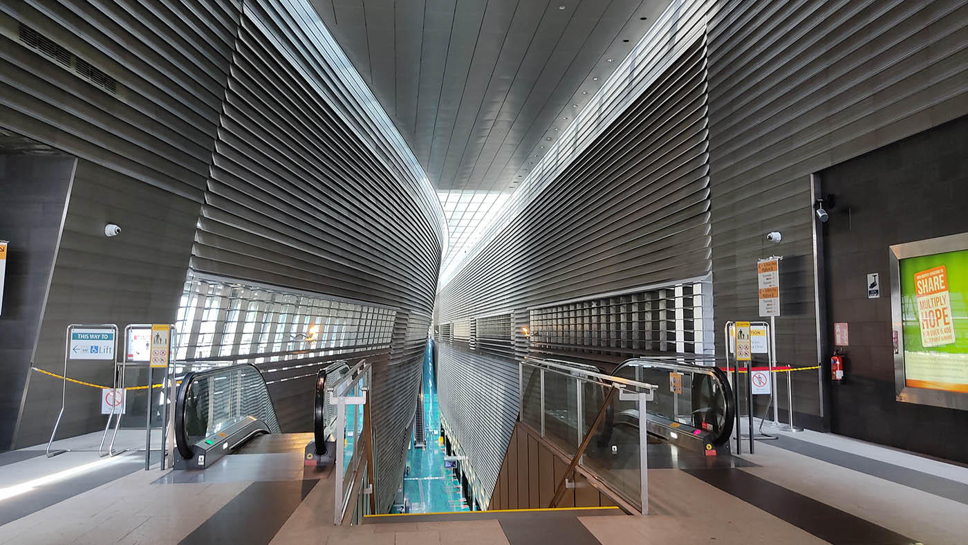 Stadium MRT Station - - Escalators