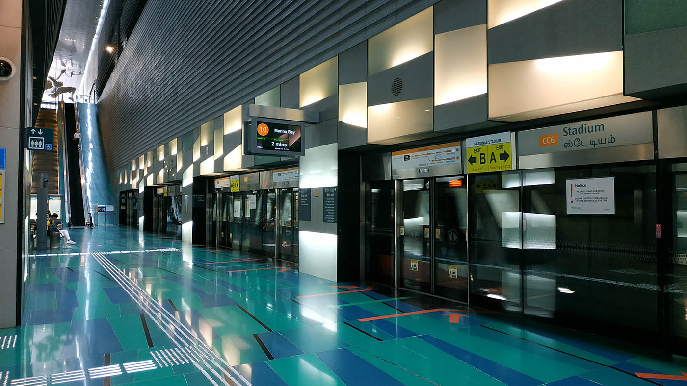 Stadium MRT Station - - Platform