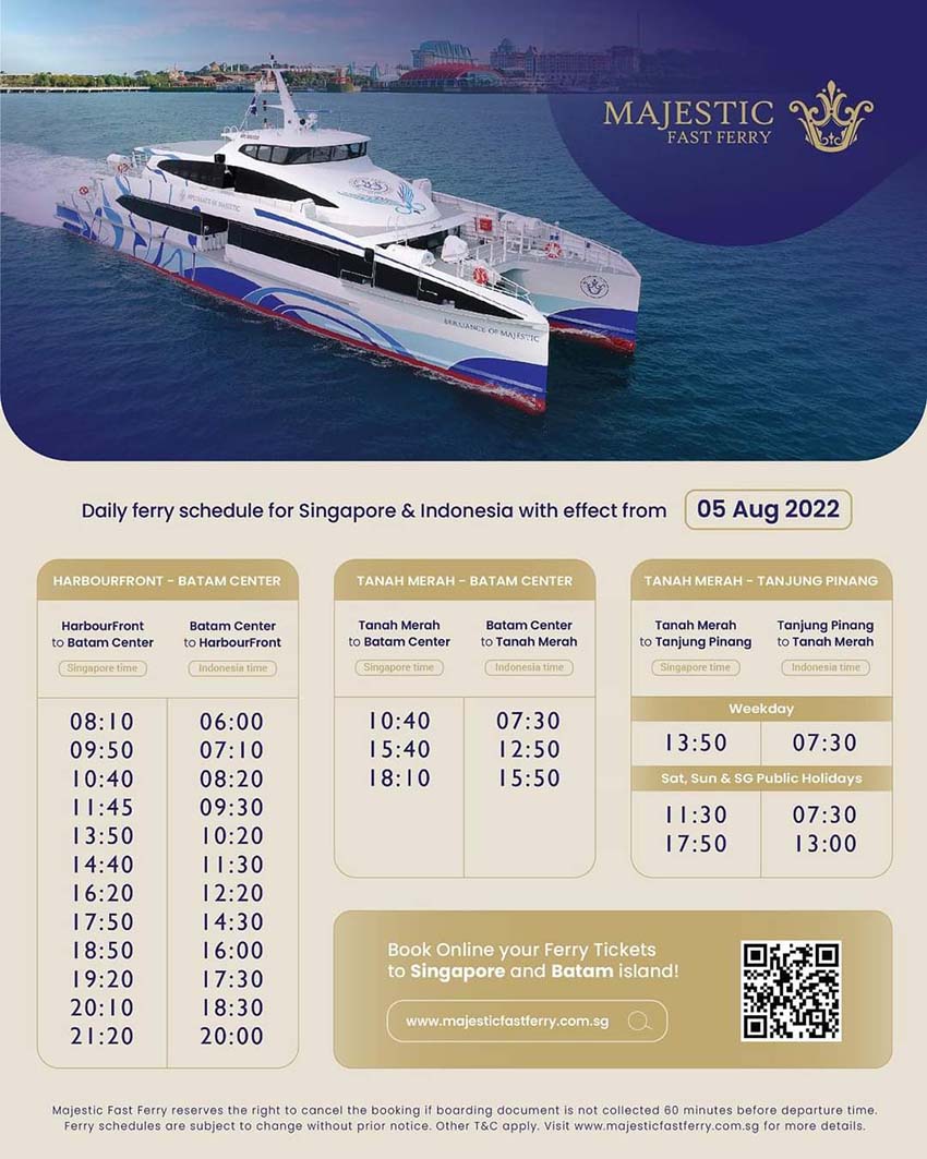 Majestic Ferry Schedule 2022