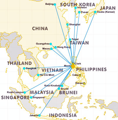 Cebu Pacific Flight Route Map