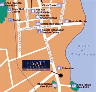 Hua Hin Hyatt Regency Map