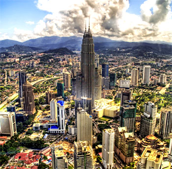 Sky View of Kuala Lumpur, Malaysia