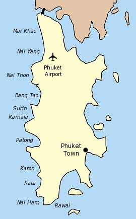 Phuket Map, Map Of Phuket