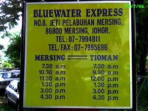 Mersing To Tioman Ferry Schedule