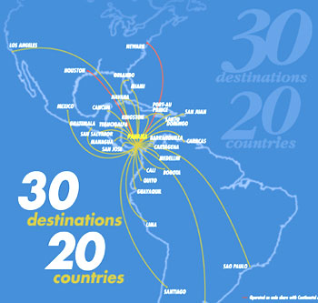 Copa Airlines Flight Routes Map