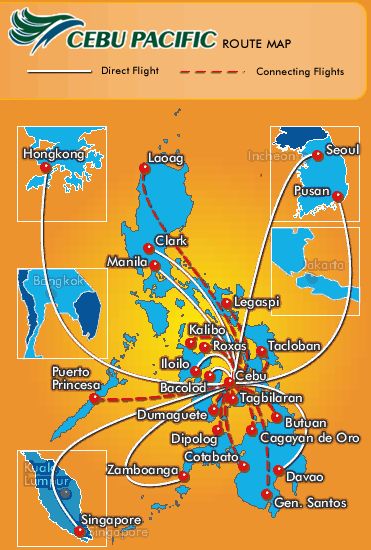 Cebu Pacific Air Route Map