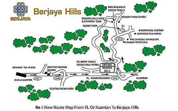 Map to Bukit Tinggi