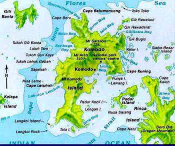 Komodo Island Map