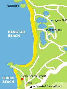 Surin Beach Resort Map