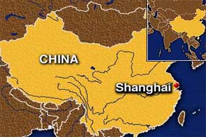 Map of Shanghai, China