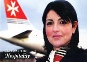 Air Malta Flight Stewardess