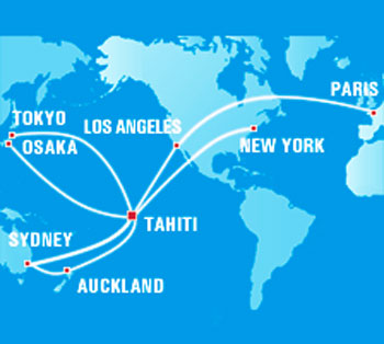 Air Tahiti Flight Route Map